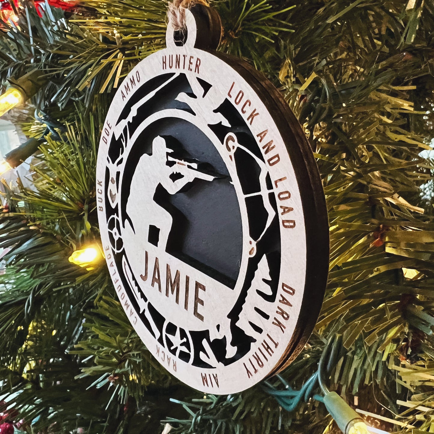 Personalized Deer Hunter Ornament