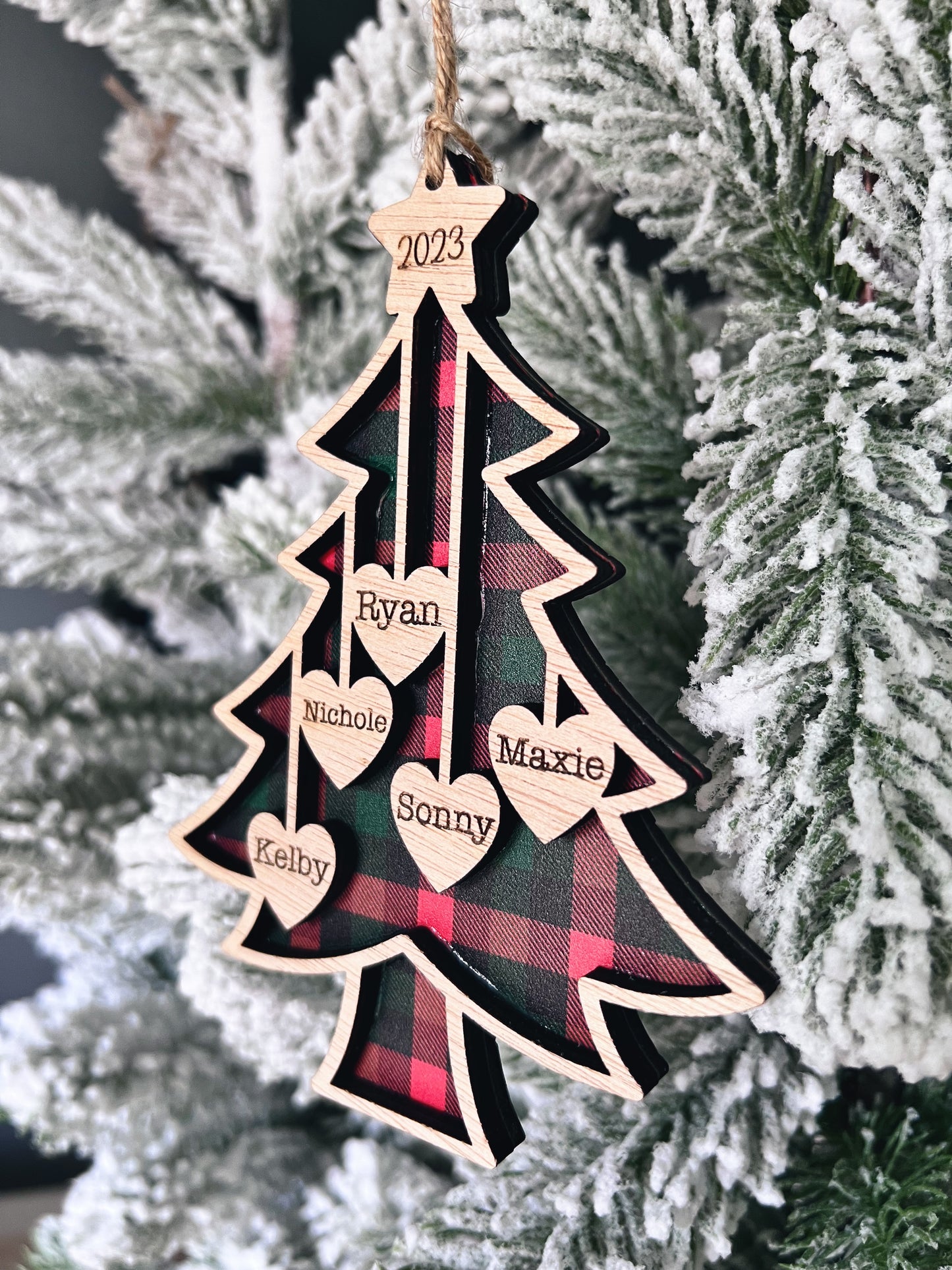 Family Name Christmas Tree Ornament