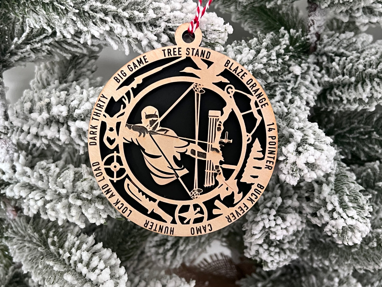 Male or Female Bow Hunter Christmas Ornament