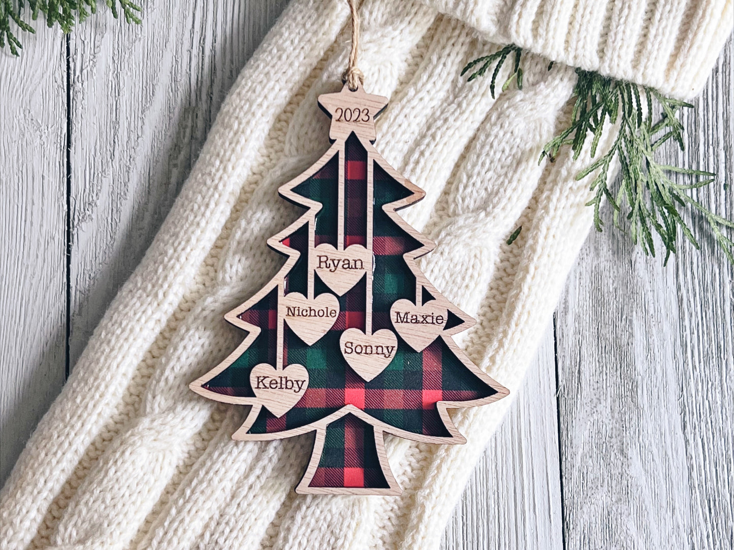 Family Name Christmas Tree Ornament