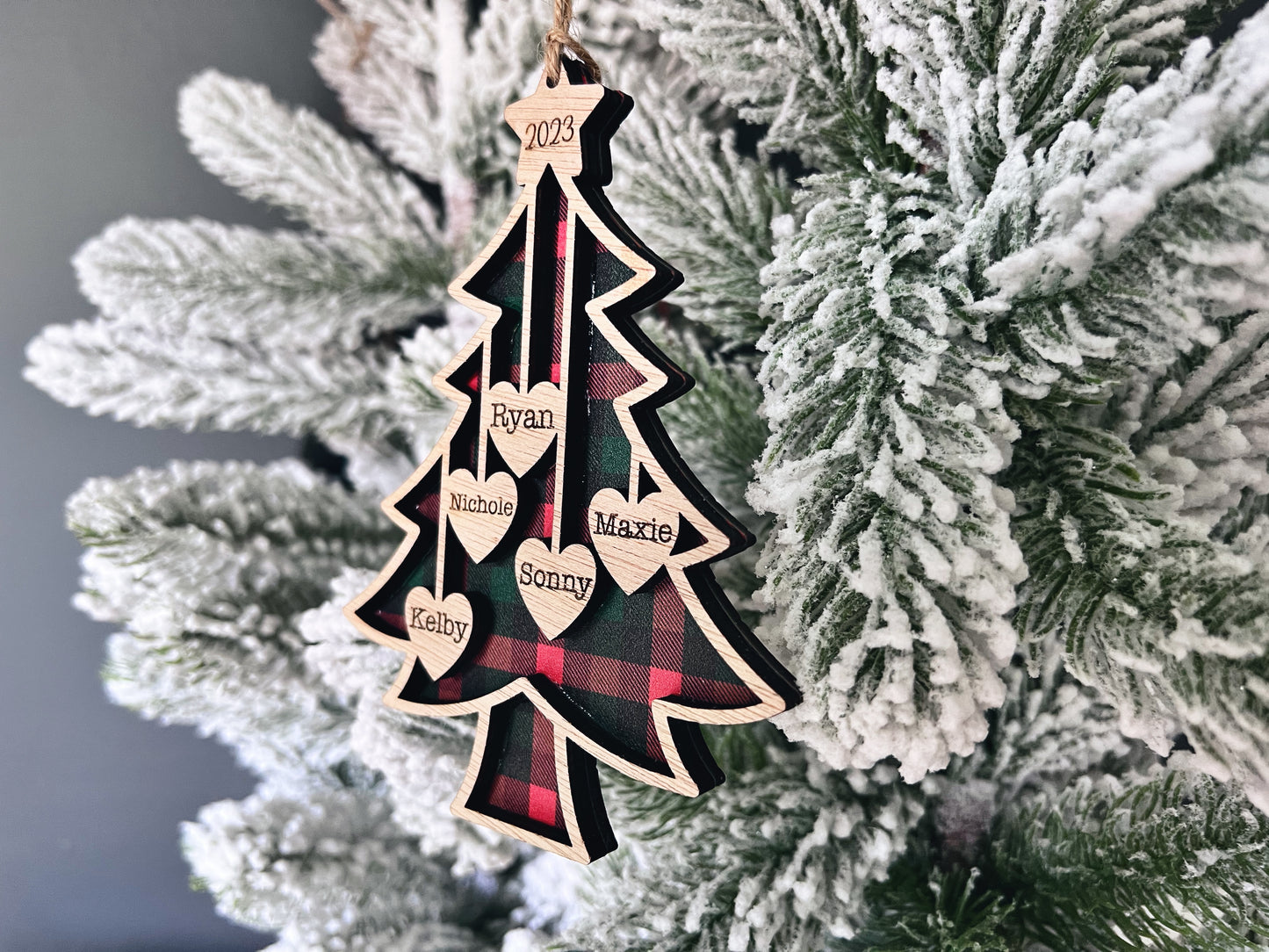 Family Name Christmas Tree Ornament