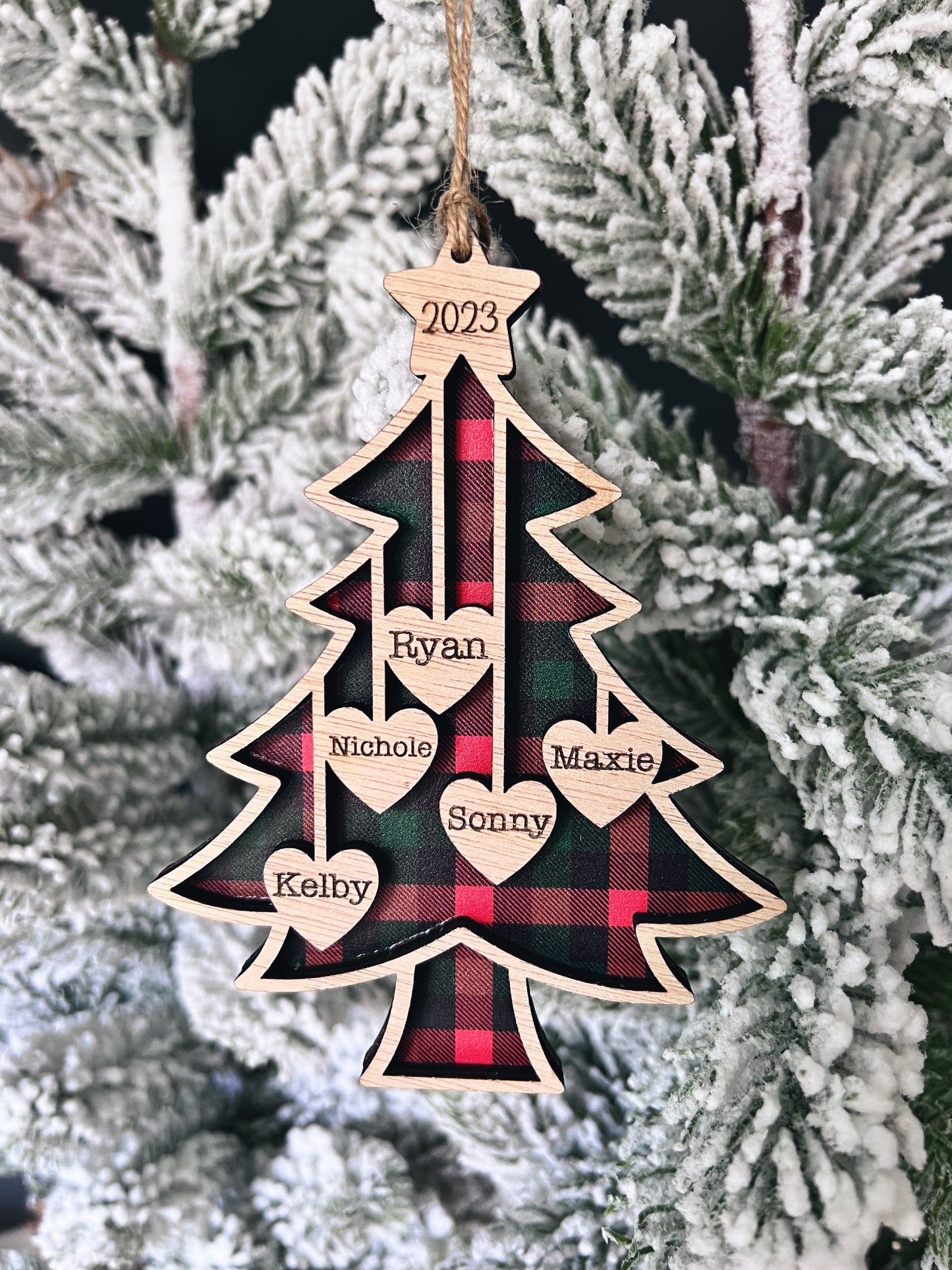 Family Name Christmas Tree Ornament