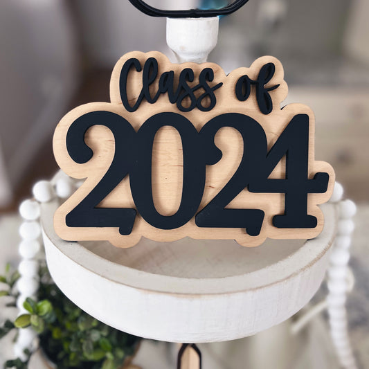Class of 2024 Tiered Tray Decor