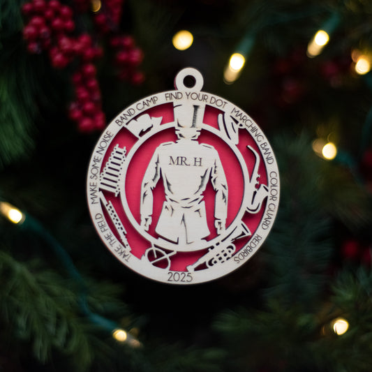 Male Marching Band Ornament - MTHS Band Fundraiser