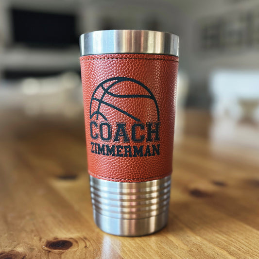 Personalized 20 oz. Basketball Tumbler with Slider Lid