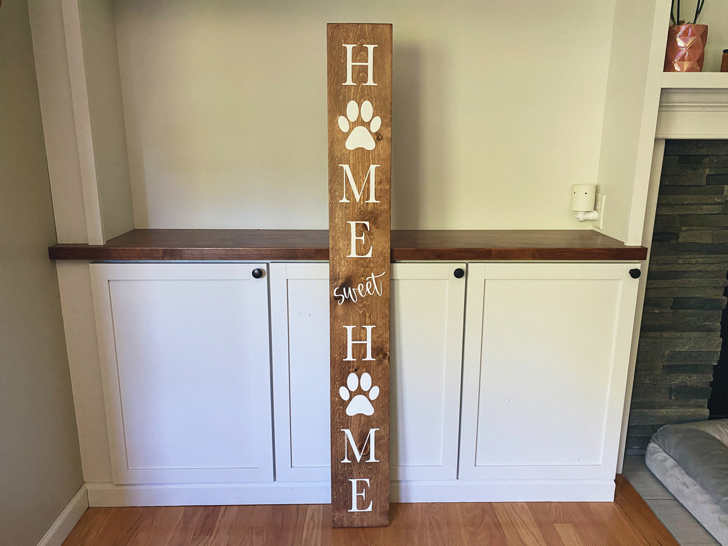 Front Porch Sign - Home Sweet Home (Paw Print)