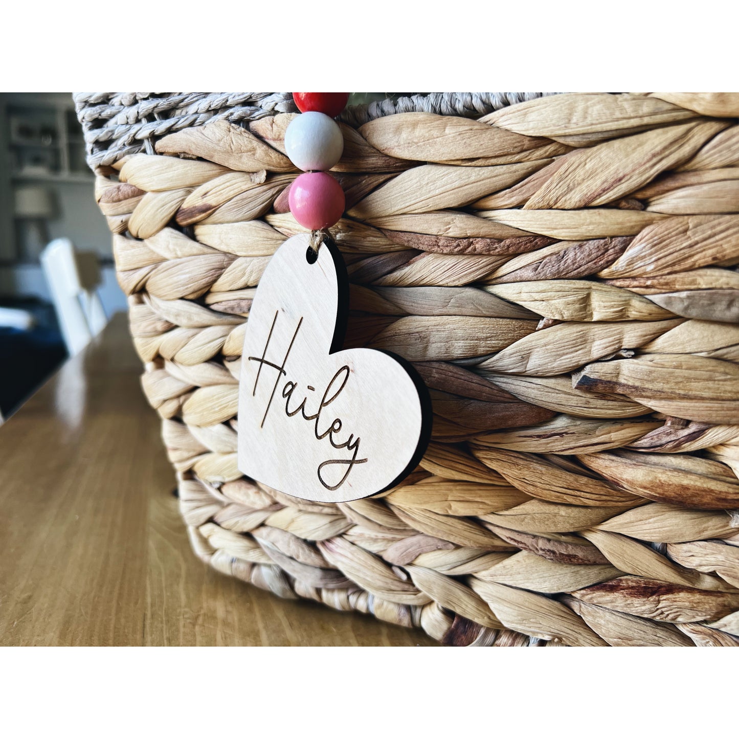 Personalized Valentine's Day Heart Name Gift Tags