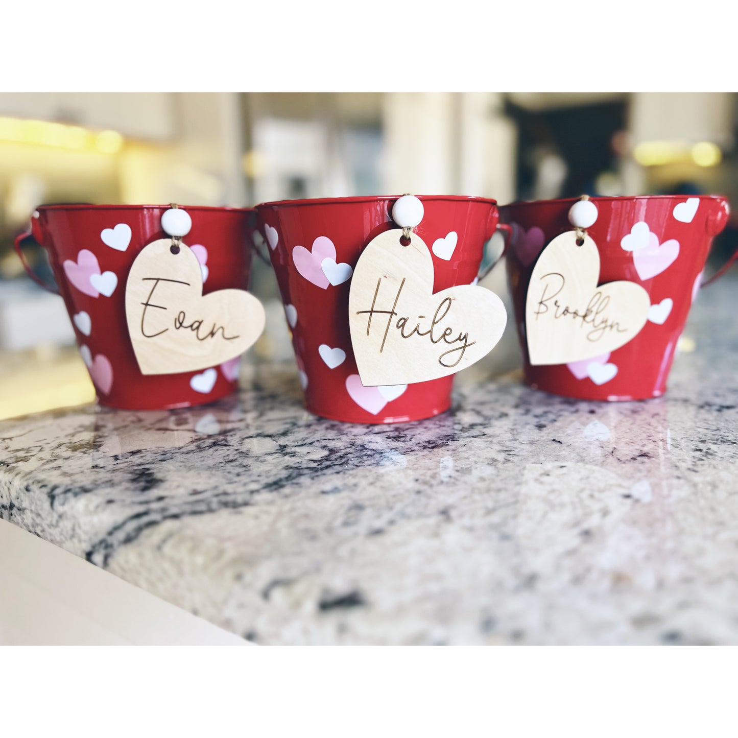 Personalized Valentine's Day Heart Name Gift Tags