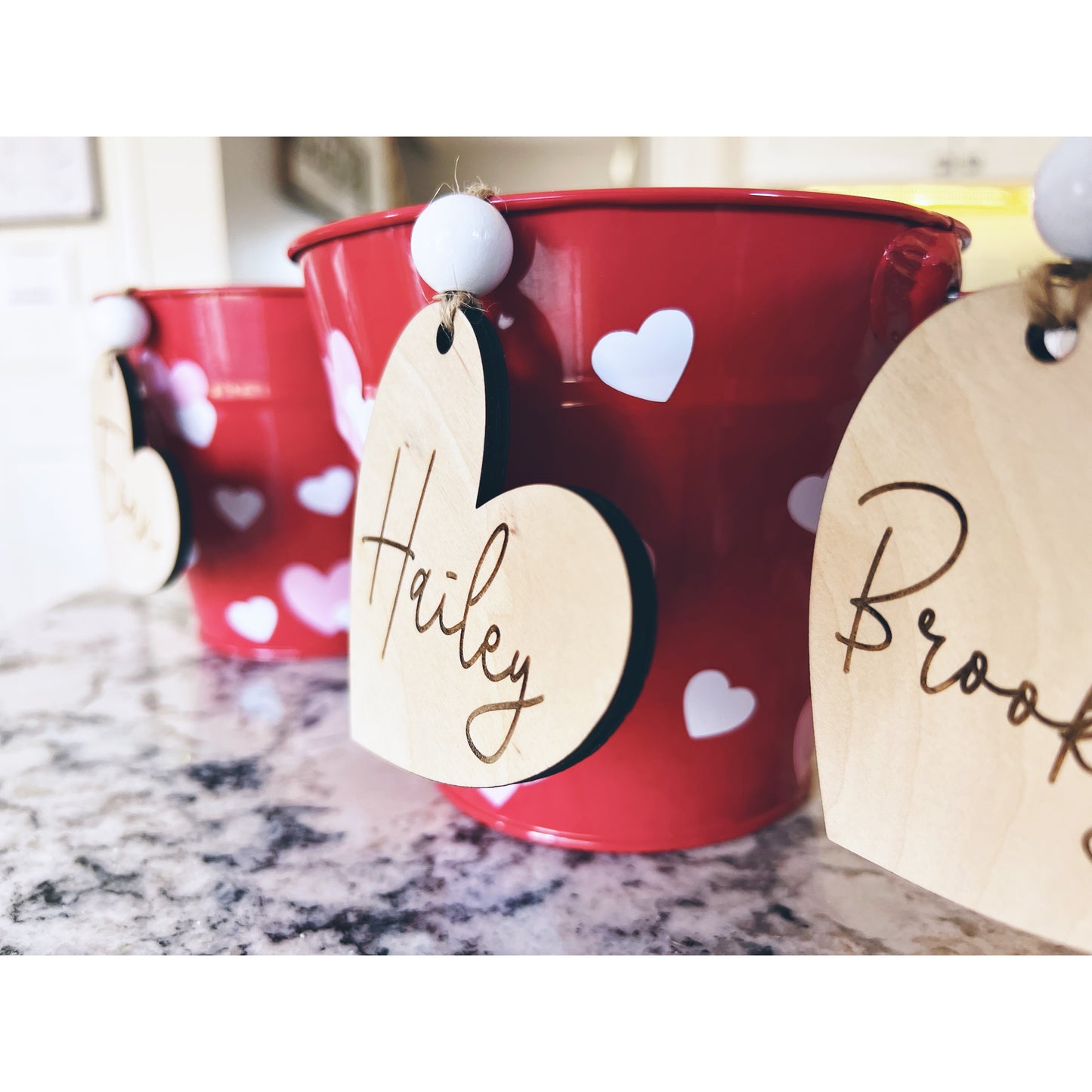 Personalized Valentine's Day Heart Name Gift Tags