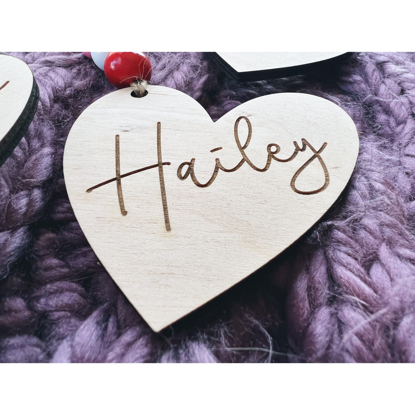 Personalized Valentine's Day Heart Name Gift Tags