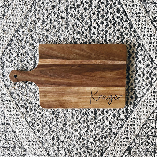 Personalized Laser Engraved Charcuterie Board