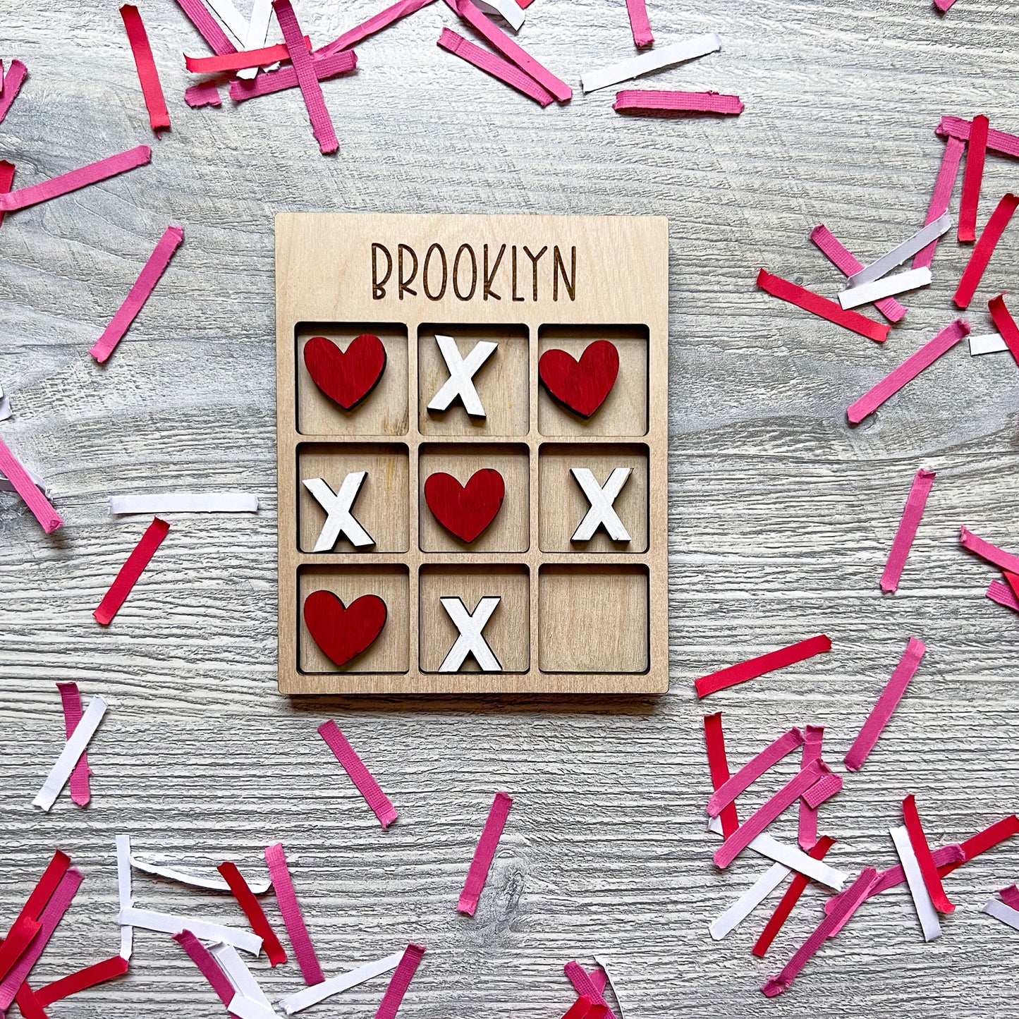 Personalized Valentine's Day Tic Tac Toe **FREE SHIPPING**