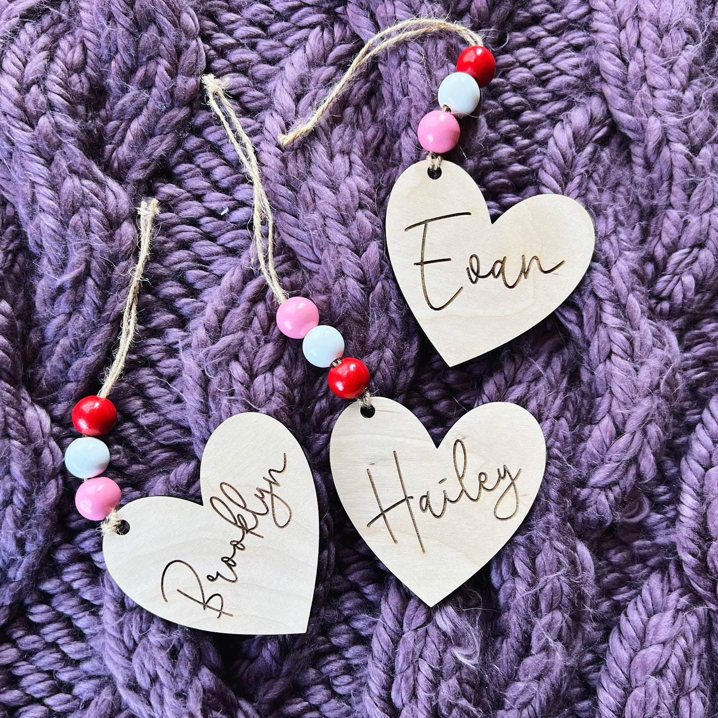 Personalized Valentine's Day Heart Name Gift Tags